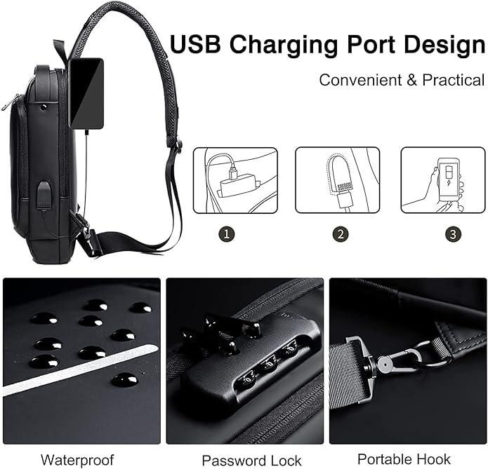 Sling Bag for Men & Women & Portable Juicer