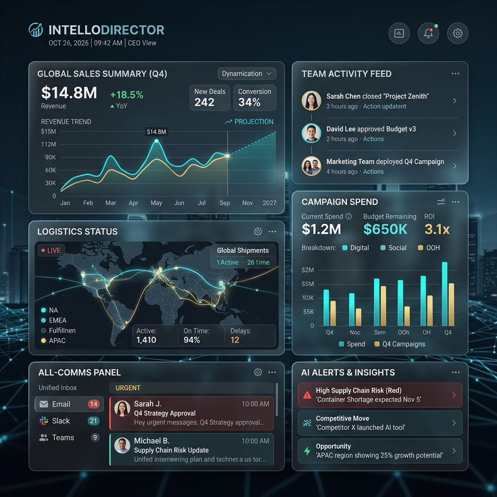 IntelloDirector — Concept Dashboard