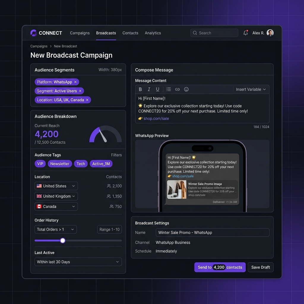 Broadcast Campaign Builder