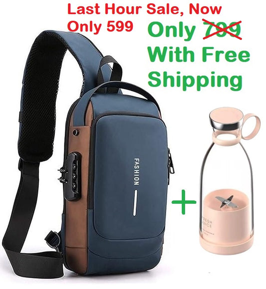 Sling Bag for Men & Women &  Portable Juicer