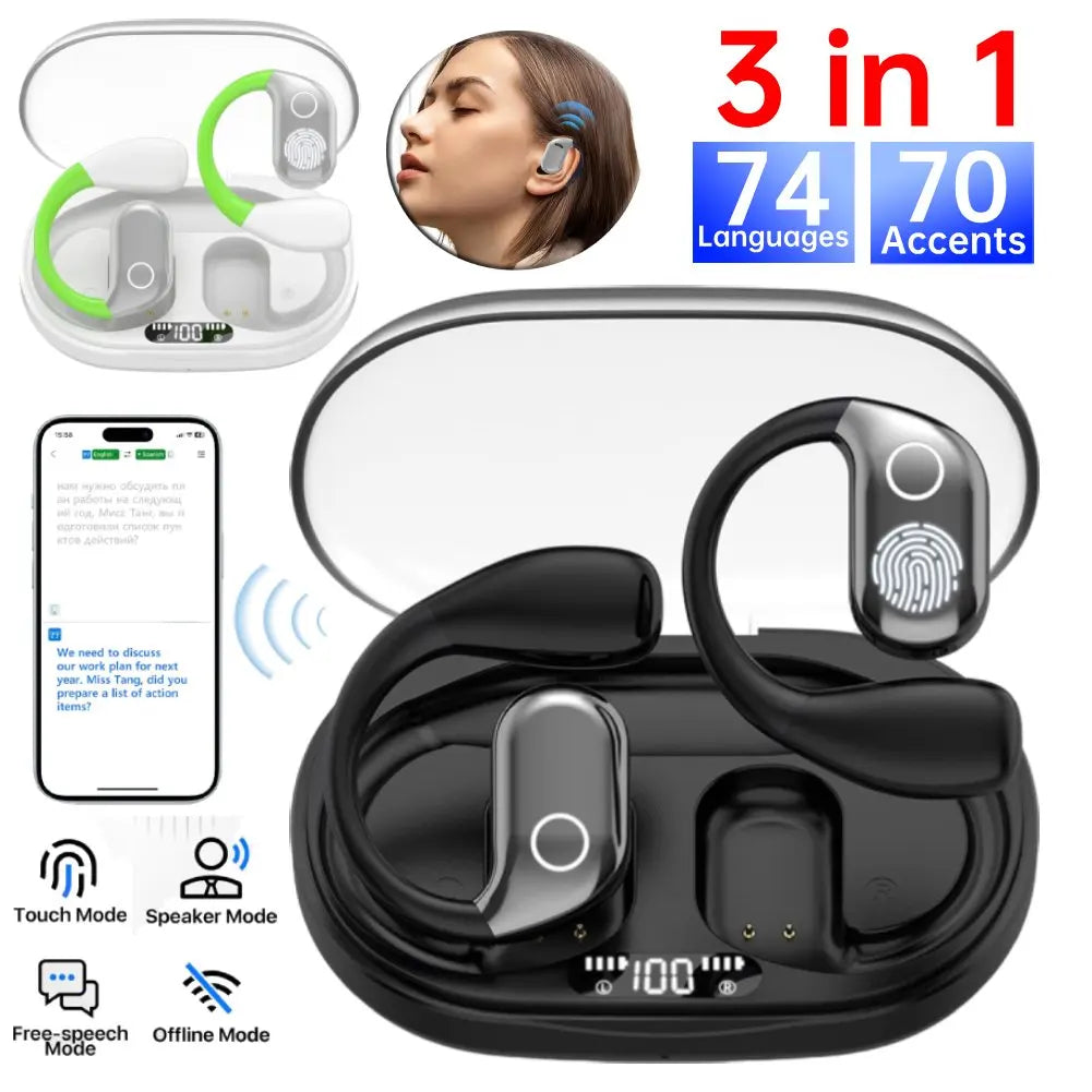 IntelloAI™ Note: AI Translation Earphone